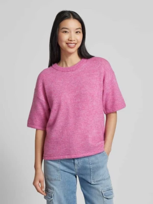 Bluzka z dzianiny z okrągłym dekoltem model ‘MALINE-LILIANA’ Selected Femme