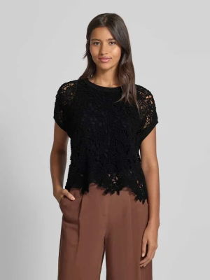 Bluzka z dzianiny z okrągłym dekoltem monari