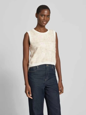 Bluzka z dzianiny z okrągłym dekoltem MORE & MORE