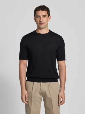 Bluzka z dzianiny z wełny z okrągłym dekoltem model ‘Connor’ Tiger Of Sweden