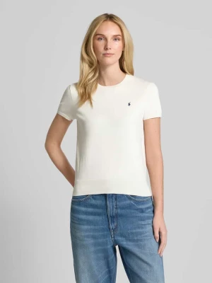 Bluzka z dzianiny z wyhaftowanym logo Polo Ralph Lauren
