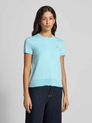 Bluzka z dzianiny z wyhaftowanym logo Polo Ralph Lauren