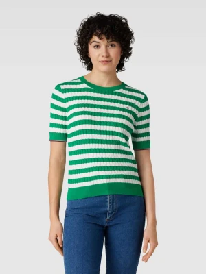 Bluzka z dzianiny ze ściegiem warkoczowym Tommy Hilfiger