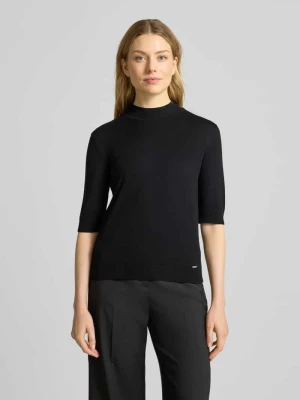 Bluzka z dzianiny ze stójką i rękawami o dł. 1/2 MORE & MORE