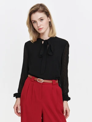 Bluzka z efektownym wiązaniem pod szyją Top Secret