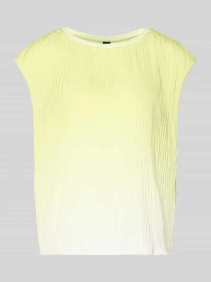 Bluzka z fakturowanym wzorem i okrągłym dekoltem Marc Cain