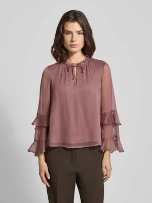 Bluzka z falbanami i wycięciem w kształcie łezki comma