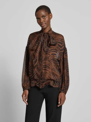 Bluzka z jedwabiu o kroju relaxed fit z kokardą model 'BALLATA' Max Mara Studio