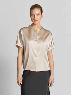 Bluzka z jedwabiu o kroju relaxed fit z okrągłym dekoltem HERZENS