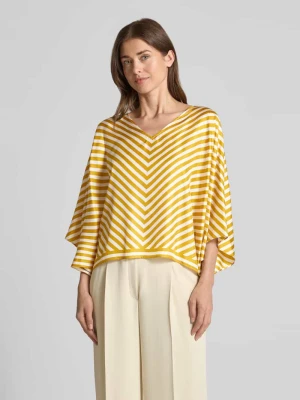 Bluzka z jedwabiu z dekoltem w serek Windsor