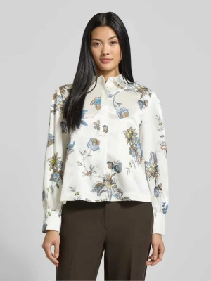 Bluzka z jedwabiu z kwiatowym nadrukiem na całej powierzchni model ‘Marina’ herzensangelegenheit