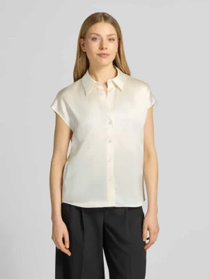 Bluzka z jedwabiu z listwą guzikową, krój regular fit LUISA CERANO