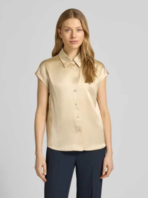 Bluzka z jedwabiu z listwą guzikową, krój regular fit LUISA CERANO