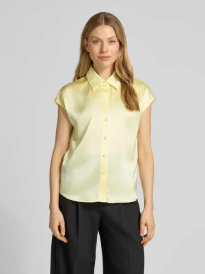 Bluzka z jedwabiu z listwą guzikową, krój regular fit LUISA CERANO