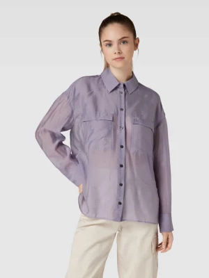 Bluzka z kieszeniami na piersi model ‘SHEER’ Calvin Klein Jeans
