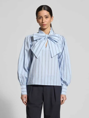 Bluzka z kokardą w paski model 'Jaz' NEO NOIR