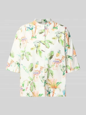 Bluzka z kołnierzem mao i rękawem 1/2 Emily Van den Bergh