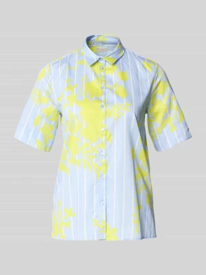 Bluzka z kołnierzykiem koszulowym i listwą guzikową milano italy