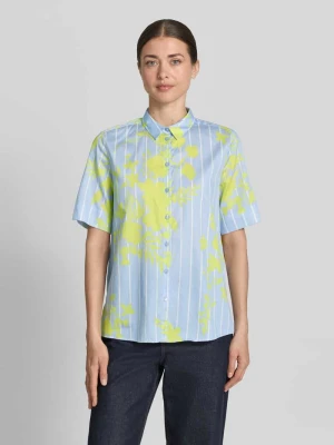 Bluzka z kołnierzykiem koszulowym i listwą guzikową milano italy