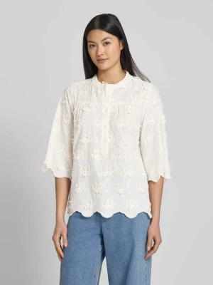 Bluzka z koronką szydełkową i falistym wykończeniem model ‘Louise’ LOLLYS LAUNDRY