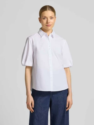 Bluzka z krótkim rękawem o kroju regular fit z bufiastymi rękawami MORE & MORE