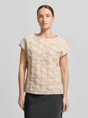 bluzka z krótkim rękawem o kroju regular fit z efektem 3d s.Oliver BLACK LABEL