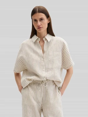 Bluzka z krótkim rękawem o kroju relaxed fit z czystego lnu Marc O'Polo