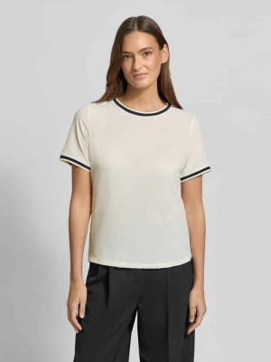 Bluzka z krótkim rękawem w kroju regular fit z okrągłym dekoltem Christian Berg Woman Selection