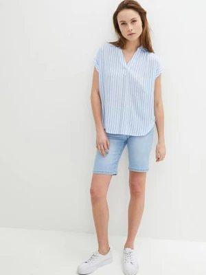 Bluzka z krótkim rękawem z lejącej wiskozy bonprix