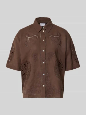 Bluzka z mieszanka lnu i bawełny z wyhaftowany motyw Jake*s Casual