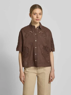 Bluzka z mieszanka lnu i bawełny z wyhaftowany motyw Jake*s Casual