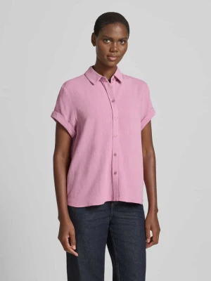 Bluzka z mieszanka wiskozy z utrwaloną zakładka na rękawach Samsøe Samsøe