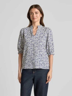 Bluzka z mieszanki lnu z bufiastymi rękawami model 'FALAKKA' b.Young