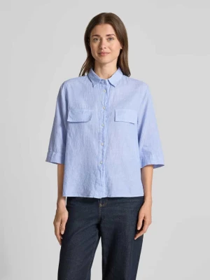 Bluzka z mieszanki lnu z kieszeniami na piersi model 'BEA' 0039 italy