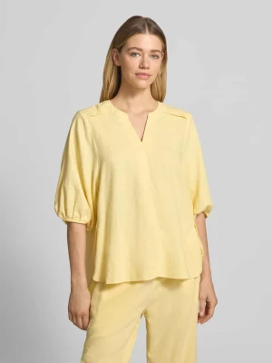 Bluzka z mieszanki lnu z wydłużonym tyłem model 'Lava' FREE/QUENT