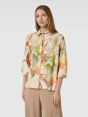 Bluzka z mieszanki lnu ze wzorem na całej powierzchni model ‘CLAY’ Toni Dress