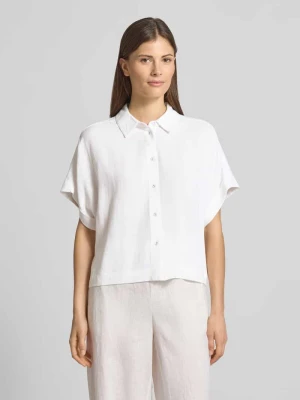 Bluzka z mieszanki wiskozy i lnu, krój regular fit, model 'VIVA' Selected Femme