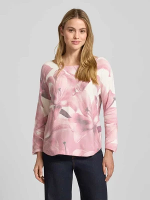 Bluzka z mieszanki wiskozy z długim rękawem i okrągłym dekoltem ZABAIONE