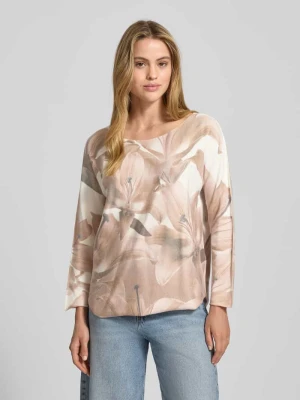 Bluzka z mieszanki wiskozy z długim rękawem i okrągłym dekoltem ZABAIONE