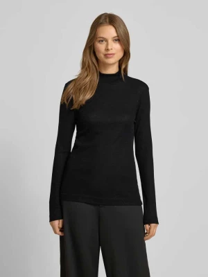 Bluzka z mieszanki wiskozy z długim rękawem i stójką Rich & Royal