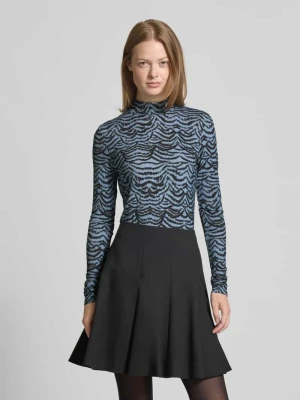 Bluzka z mieszanki wiskozy z długim rękawem i stójką Scotch & Soda