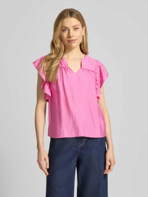 Bluzka z mieszanki wiskozy z falbanami model 'HETTA' Ichi