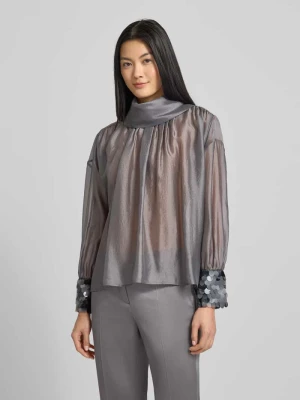 Bluzka z mieszanki wiskozy z golfem i cekinami LUISA CERANO