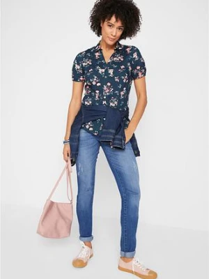 Bluzka z nadrukiem, krótki rękaw bonprix