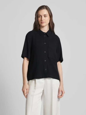 Bluzka z nakładaną kieszenią na piersi model ‘SANNE’ Object