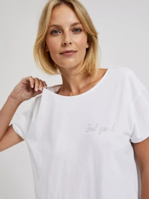 Bluzka z napisem biała Moodo