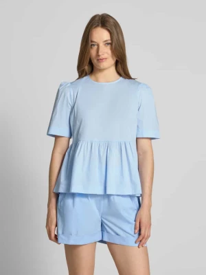 Bluzka z okrągłym dekoltem i zapięciem na guzik Rich & Royal