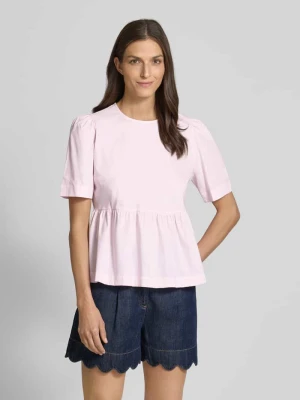 Bluzka z okrągłym dekoltem i zapięciem na guzik Rich & Royal