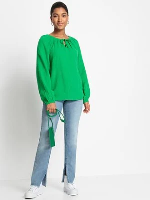 Bluzka z przewiewnego muślinu bonprix