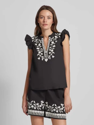 Bluzka z rękawami z falbaną model ‘VACATION’ Vero Moda